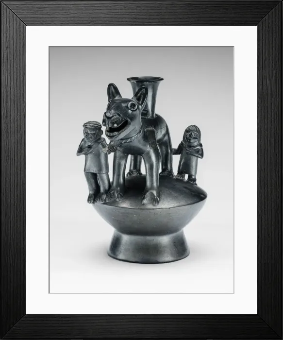 Framed Print : Vessel in the Form of a Llama and Attendant Figures, A. D. 1200 / 1450. Creator: Unknown Framed Print : Vessel in the Form of a Llama and Attendant Figures, A. D. 1200 / 1450. Creator: Unknown