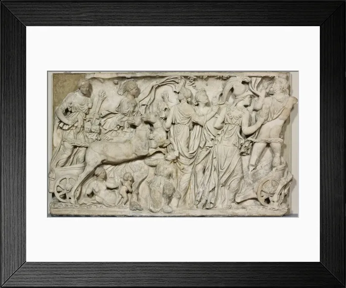 Framed Print : Panel from a Sarcophagus Depicting the Abduction of Persephone, 190-200. Creator: Unknown Framed Print : Panel from a Sarcophagus Depicting the Abduction of Persephone, 190-200. Creator: Unknown