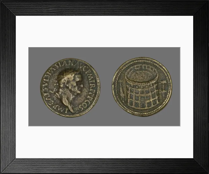 Framed Print : Coin Portraying Emperor Vespasian, 70. Creator: Unknown Framed Print : Coin Portraying Emperor Vespasian, 70. Creator: Unknown