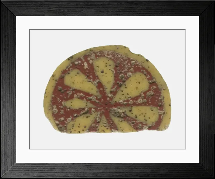 Framed Print : Fragment of an Inlay Depicting a Rosette, 1st century BCE-1st century CE Framed Print : Fragment of an Inlay Depicting a Rosette, 1st century BCE-1st century CE