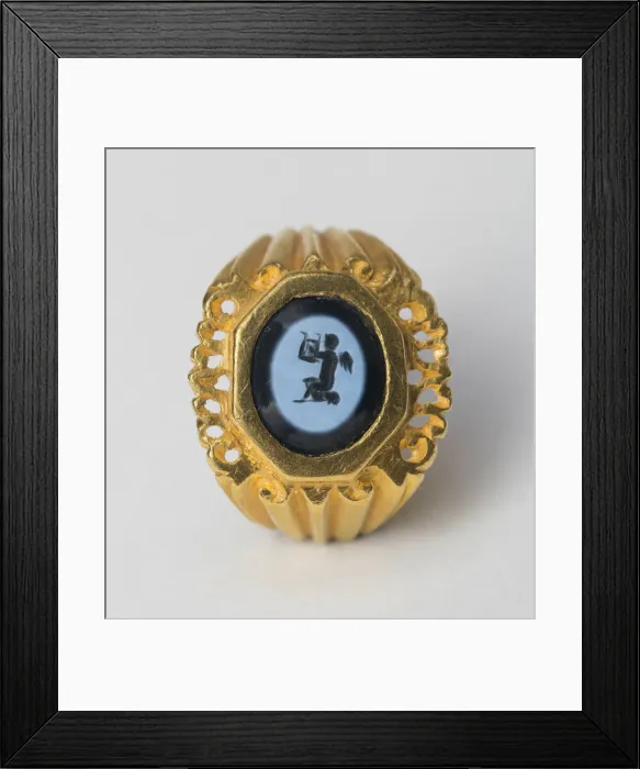 Framed Print : Finger Ring with Intaglio Depicting Eros, 3rd century. Creator: Unknown Framed Print : Finger Ring with Intaglio Depicting Eros, 3rd century. Creator: Unknown