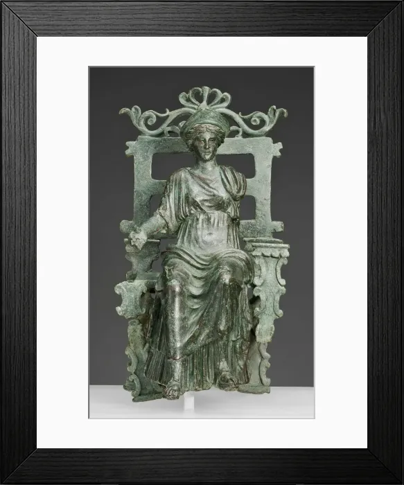 Framed Print : Statuette of an Enthroned Figure, 1st century. Creator: Unknown Framed Print : Statuette of an Enthroned Figure, 1st century. Creator: Unknown