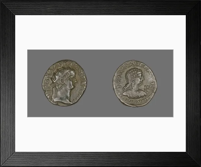 Framed Print : Tetradrachm (Coin) Portraying Emperor Nero, 64-65. Creator: Unknown Framed Print : Tetradrachm (Coin) Portraying Emperor Nero, 64-65. Creator: Unknown