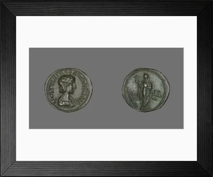Framed Print : Coin Portraying Empress Salonina, 266-267. Creator: Unknown Framed Print : Coin Portraying Empress Salonina, 266-267. Creator: Unknown