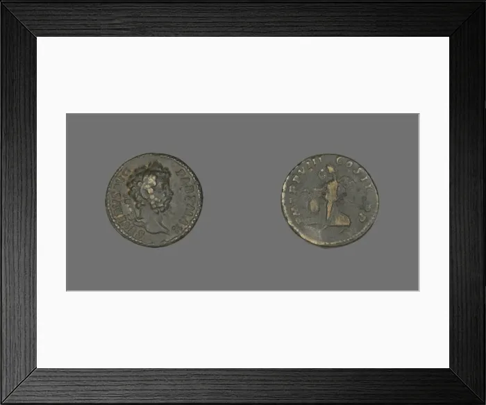 Framed Print : Denarius (Coin) Portraying Emperor Septimius Severus, 200. Creator: Unknown Framed Print : Denarius (Coin) Portraying Emperor Septimius Severus, 200. Creator: Unknown