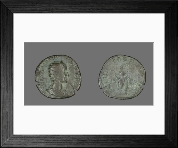 Framed Print : Sestertius (Coin) Portraying Julia Mamaea, 235. Creator: Unknown Framed Print : Sestertius (Coin) Portraying Julia Mamaea, 235. Creator: Unknown