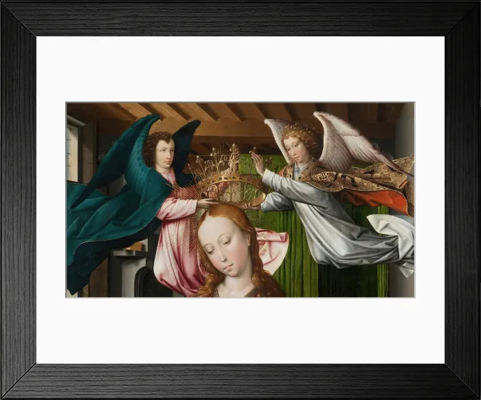 Framed Print : Virgin and Child Crowned by Angels, 1490 / 95. Creator: Colyn de Coter Framed Print : Virgin and Child Crowned by Angels, 1490 / 95. Creator: Colyn de Coter