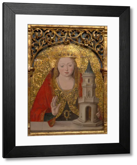 Framed Print : Saints Apollonia, Barbara, and Agatha, 1490 / 1500. Creator: Master Alejo Framed Print : Saints Apollonia, Barbara, and Agatha, 1490 / 1500. Creator: Master Alejo