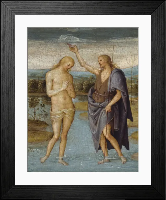 Framed Print : The Baptism of Christ, 1500 / 05. Creator: Perugino Framed Print : The Baptism of Christ, 1500 / 05. Creator: Perugino