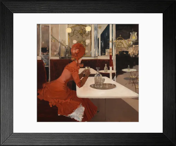 Framed Print : In the Cafe, 1882-84. Creator: Fernand Lungren Framed Print : In the Cafe, 1882-84. Creator: Fernand Lungren