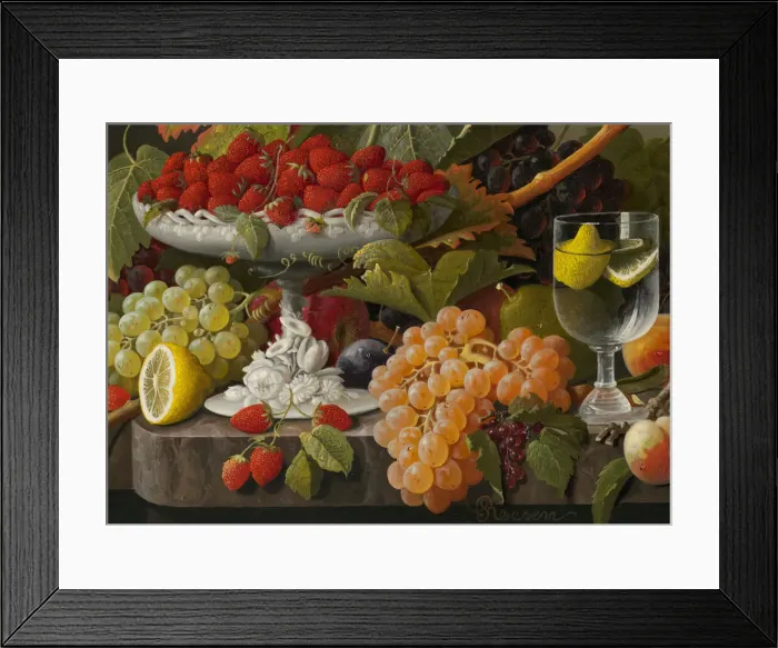 Framed Print : An Abundance of Fruit, c. 1860. Creator: Severin Roesen Framed Print : An Abundance of Fruit, c. 1860. Creator: Severin Roesen