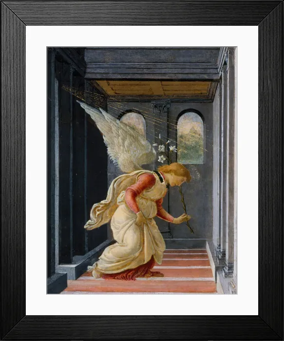 Framed Print : The Annunciation, ca. 1485-92. Creator: Sandro Botticelli Framed Print : The Annunciation, ca. 1485-92. Creator: Sandro Botticelli