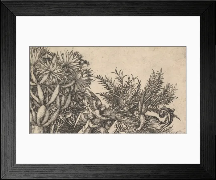 Framed Print : Rest on the Flight into Egypt, ca. 1435-1491. Creator: Martin Schongauer Framed Print : Rest on the Flight into Egypt, ca. 1435-1491. Creator: Martin Schongauer