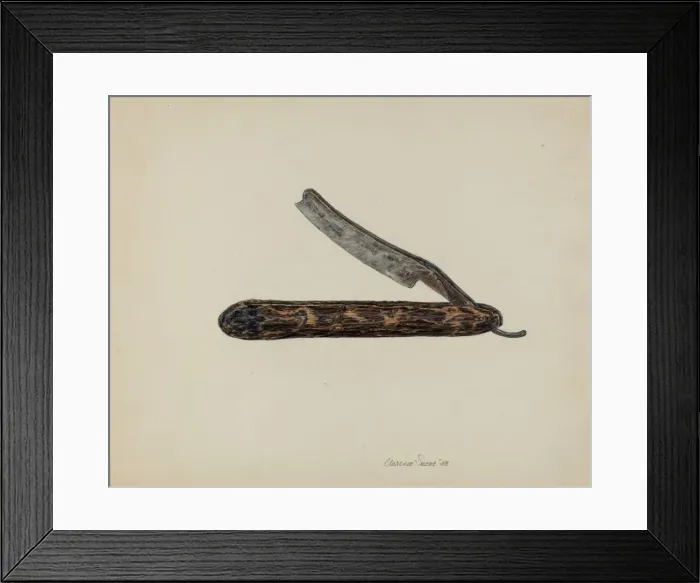 Framed Print : Razor, 1938. Creator: Clarence Secor Framed Print : Razor, 1938. Creator: Clarence Secor