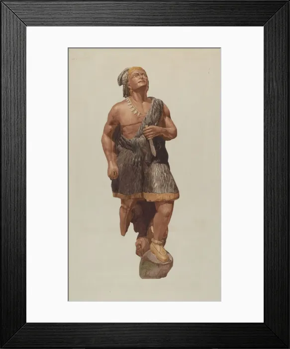 Framed Print : Figurehead: Indian, 1935 / 1942. Creator: Ingrid Selmer-Larsen Framed Print : Figurehead: Indian, 1935 / 1942. Creator: Ingrid Selmer-Larsen