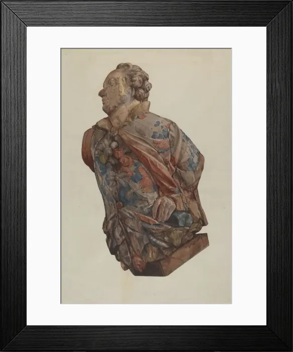 Framed Print : Figurehead, c. 1936. Creator: Ingrid Selmer-Larsen