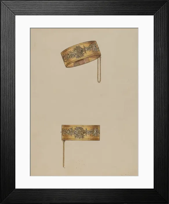 Framed Print : Bracelets, c. 1936. Creator: Bertha Semple Framed Print : Bracelets, c. 1936. Creator: Bertha Semple