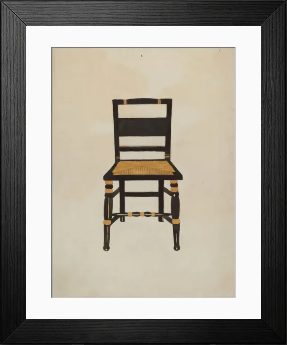 Framed Print : Hitchcock Chair, 1935 / 1942. Creator: Genevieve Sherlock Framed Print : Hitchcock Chair, 1935 / 1942. Creator: Genevieve Sherlock
