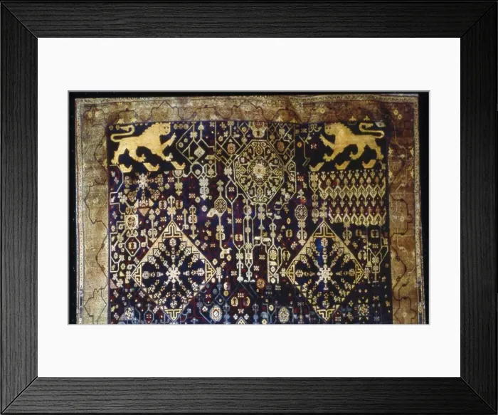 Framed Print : Carpet, Morocco, 1675 / 1725. Creator: Unknown Framed Print : Carpet, Morocco, 1675 / 1725. Creator: Unknown