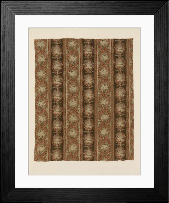 Framed Print : Panel (Furnishing Fabric), New Hampshire, c. 1876. Creator Framed Print : Panel (Furnishing Fabric), New Hampshire, c. 1876. Creator