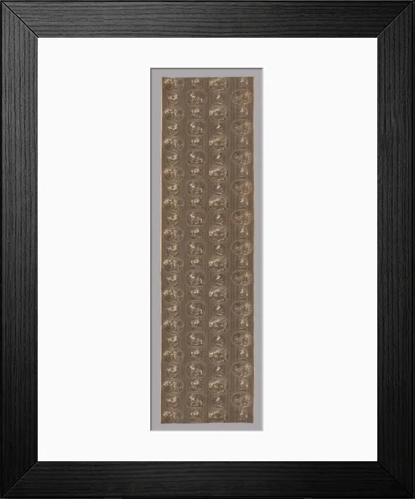 Framed Print : Fables of Fontaine Furnishing Fabric, France, c. 1815. Creator: Hartmann et Fils Framed Print : Fables of Fontaine Furnishing Fabric, France, c. 1815. Creator: Hartmann et Fils