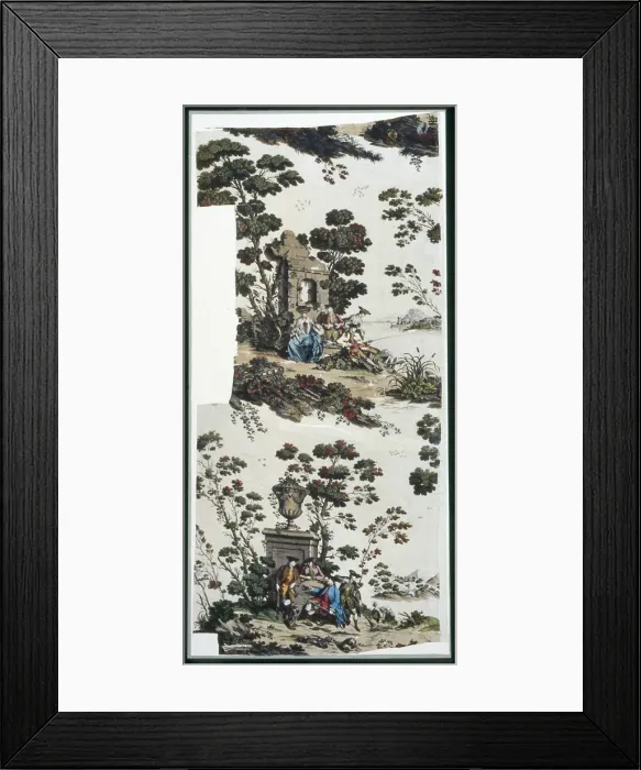 Framed Print : Panel (Furnishing Fabric), Middlesex, 1769. Creator: Robert Jones and Co Framed Print : Panel (Furnishing Fabric), Middlesex, 1769. Creator: Robert Jones and Co