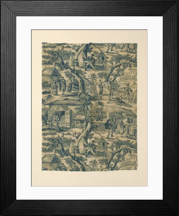 Framed Print : Fragment (Furnishing Fabric), Manchester, c. 1820. Creator: Unknown Framed Print : Fragment (Furnishing Fabric), Manchester, c. 1820. Creator: Unknown