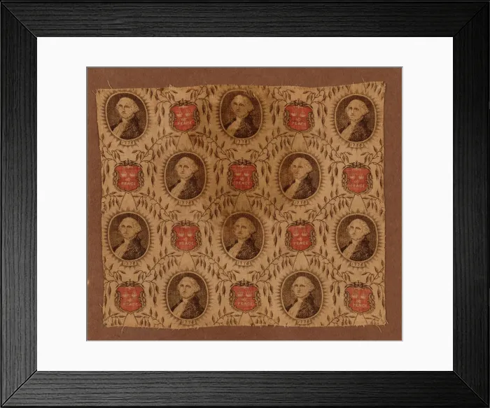 Framed Print : Fragment (Furnishing Fabric), Massachusetts, c. 1876. Creator: American Print Works Framed Print : Fragment (Furnishing Fabric), Massachusetts, c. 1876. Creator: American Print Works