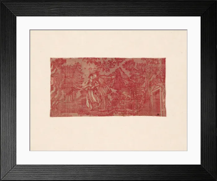 Framed Print : La Treve de Dieu (Gods Truce) (Furnishing Fabric), France, c. 1820 Framed Print : La Treve de Dieu (Gods Truce) (Furnishing Fabric), France, c. 1820