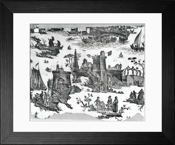 Framed Print : La Motte-Piquet Sauve un Convoi (Motte-Piquet Saves a Convoy) (Furnishing Fabric), Nantes