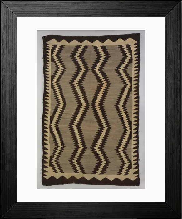 Framed Print : Blanket or Rug, United States, Late 19th century. Creator: Unknown Framed Print : Blanket or Rug, United States, Late 19th century. Creator: Unknown
