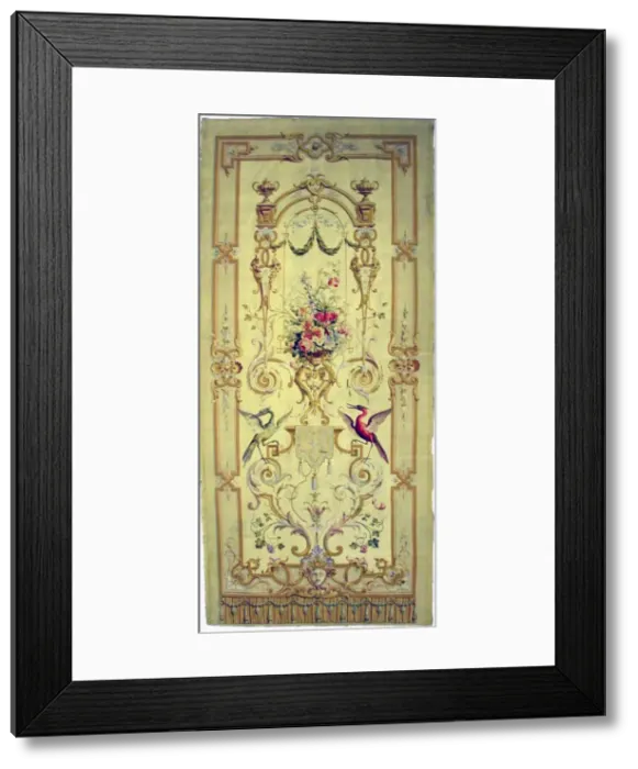 Framed Print : Hanging Portiere or Panel for a Bed, France, 1775 / 1825. Creator: Unknown Framed Print : Hanging Portiere or Panel for a Bed, France, 1775 / 1825. Creator: Unknown