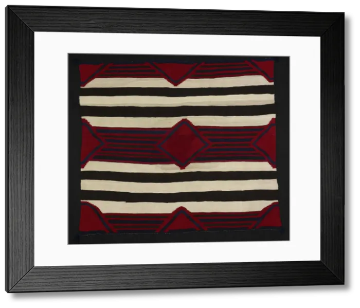 Framed Print : Chief Blanket (Third Phase), Southwest, c. 1860 / 65. Creator: Unknown Framed Print : Chief Blanket (Third Phase), Southwest, c. 1860 / 65. Creator: Unknown