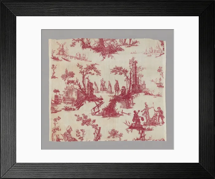 Framed Print : Don Quichotte (Don Quixote) (Furnishing Fabric), France, c. 1785. Creator: Unknown Framed Print : Don Quichotte (Don Quixote) (Furnishing Fabric), France, c. 1785. Creator: Unknown