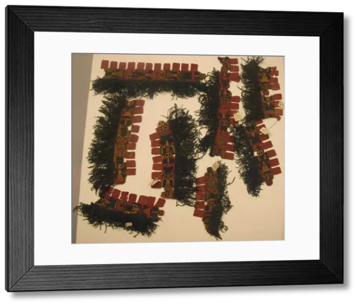 Framed Print : Fragments (Border), Peru, 100 B. C. / A. D. 200. Creator: Unknown Framed Print : Fragments (Border), Peru, 100 B. C. / A. D. 200. Creator: Unknown