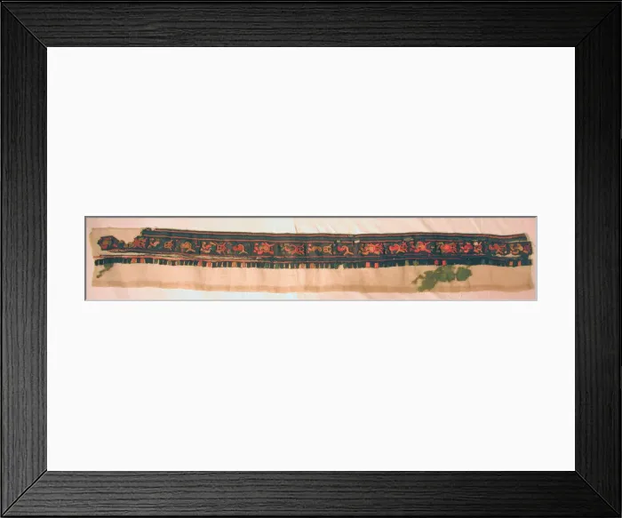 Framed Print : Fragment (Border), Peru, 100 B. C. / A. D. 200. Creator: Unknown Framed Print : Fragment (Border), Peru, 100 B. C. / A. D. 200. Creator: Unknown