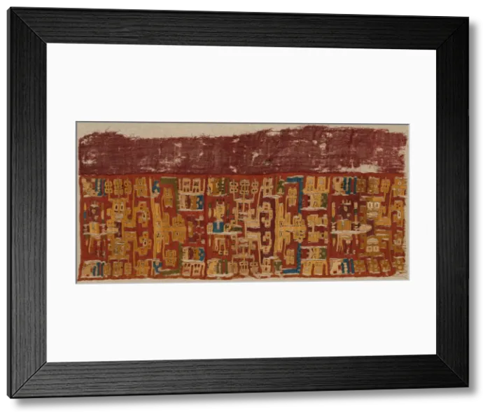 Framed Print : Fragment, Peru, 200 B. C. / A. D. 600. Creator: Unknown Framed Print : Fragment, Peru, 200 B. C. / A. D. 600. Creator: Unknown