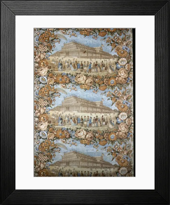 Framed Print : Panel (Furnishing Fabric), England, c. 1851. Creator: Wright & Lee Framed Print : Panel (Furnishing Fabric), England, c. 1851. Creator: Wright & Lee
