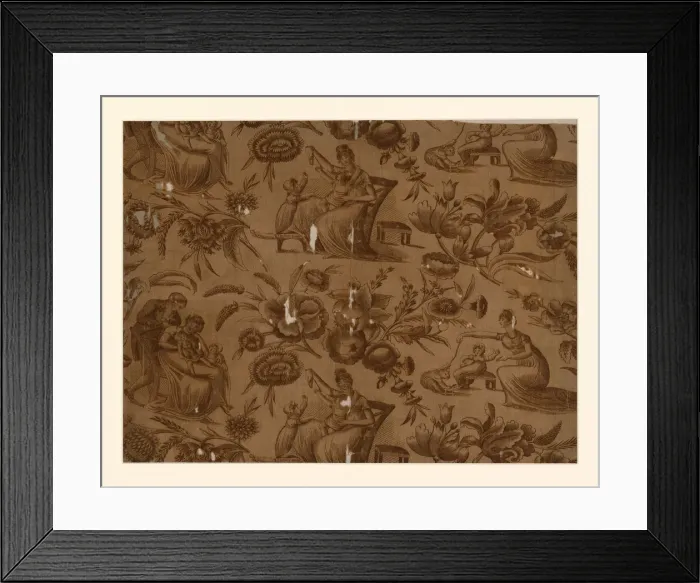 Framed Print : Panel (Furnishing Fabric), England, 1801 / 25. Creator: Unknown Framed Print : Panel (Furnishing Fabric), England, 1801 / 25. Creator: Unknown