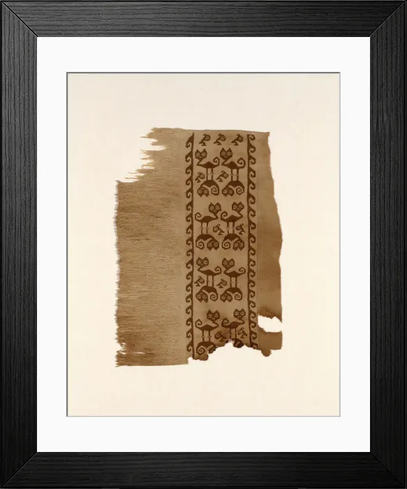 Framed Print : Border Fragment, Peru, A. D. 1000 / 1476. Creator: Unknown Framed Print : Border Fragment, Peru, A. D. 1000 / 1476. Creator: Unknown