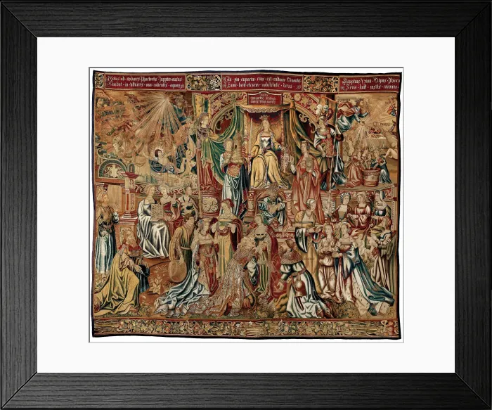 Framed Print : Justitia (Justice) from Los Honores, Flanders, 1525 / 32. Creators: Unknown Framed Print : Justitia (Justice) from Los Honores, Flanders, 1525 / 32. Creators: Unknown