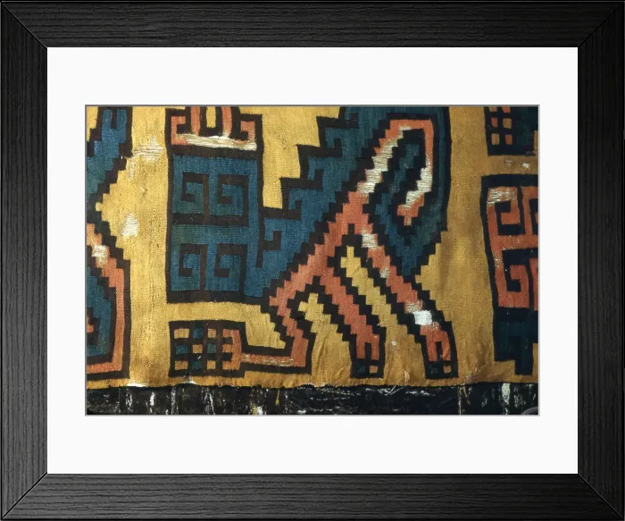 Framed Print : Fragment, Peru, A. D. 700 / 900. Creator: Unknown Framed Print : Fragment, Peru, A. D. 700 / 900. Creator: Unknown
