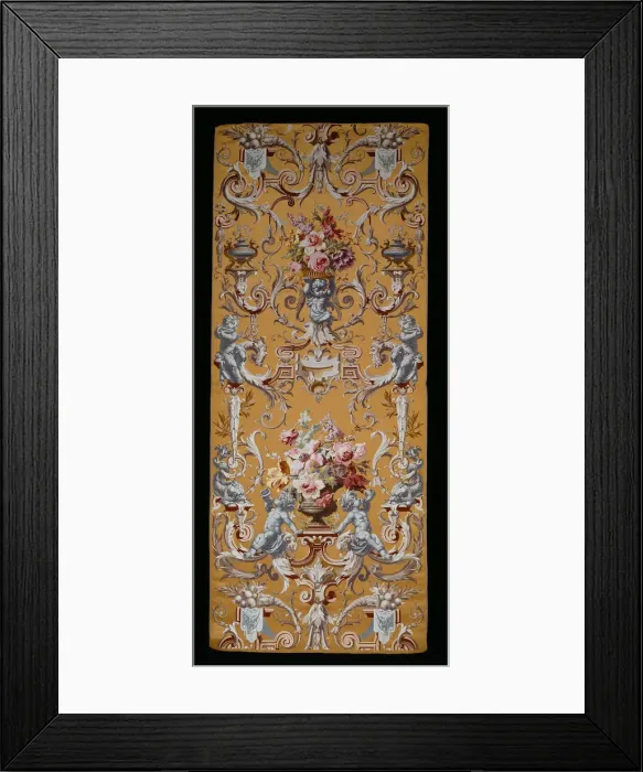 Framed Print : Panel (Furnishing Fabric), Lyon, 1860 / 80. Creator: Mathevon et Bouvard Framed Print : Panel (Furnishing Fabric), Lyon, 1860 / 80. Creator: Mathevon et Bouvard