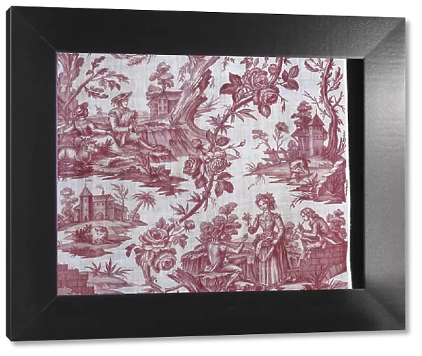 Panel (Furnishing Fabric), France, c. 1785. Creators: Unknown, Oberkampf Manufactory