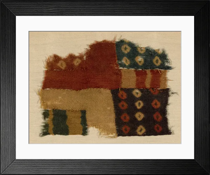 Framed Print : Fragment, Peru, A. D. 600 / 800. Creator: Unknown Framed Print : Fragment, Peru, A. D. 600 / 800. Creator: Unknown