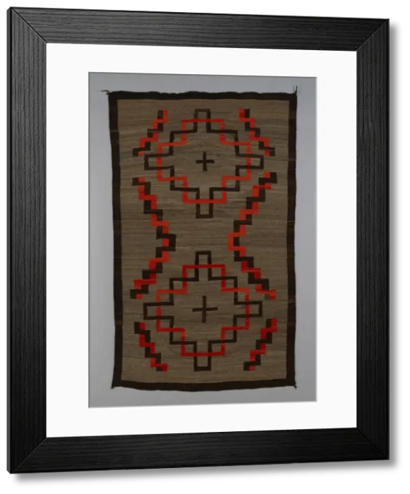 Framed Print : Blanket or Rug, United States, c. 1900 (Transitional Period). Creator: Unknown Framed Print : Blanket or Rug, United States, c. 1900 (Transitional Period). Creator: Unknown