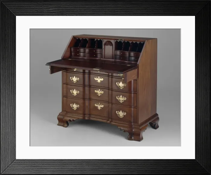 Framed Print : Desk, 1775 / 90. Creator: Attributed to Felix Huntington Framed Print : Desk, 1775 / 90. Creator: Attributed to Felix Huntington