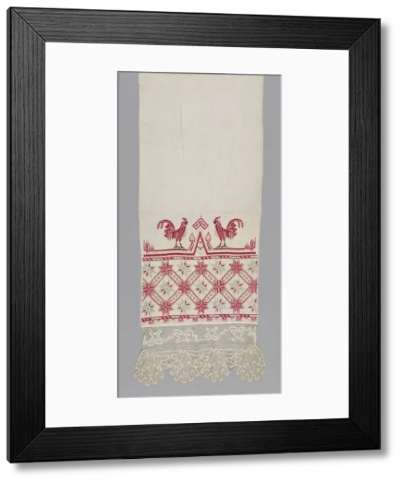 Framed Print : Towel, Russia, 19th century. Creator: Unknown Framed Print : Towel, Russia, 19th century. Creator: Unknown