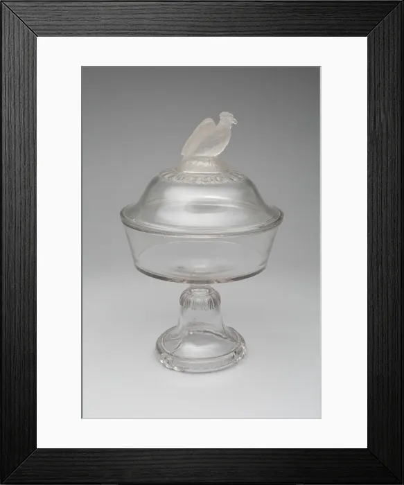 Framed Print : Old Abe / Frosted Eagle pattern compote, 1880 / 90. Creator: Crystal Glass Company Framed Print : Old Abe / Frosted Eagle pattern compote, 1880 / 90. Creator: Crystal Glass Company