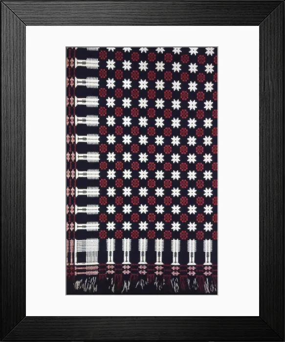 Framed Print : Coverlet, Pennsylvania, 1820. Creator: Rebexy Hamilton Framed Print : Coverlet, Pennsylvania, 1820. Creator: Rebexy Hamilton